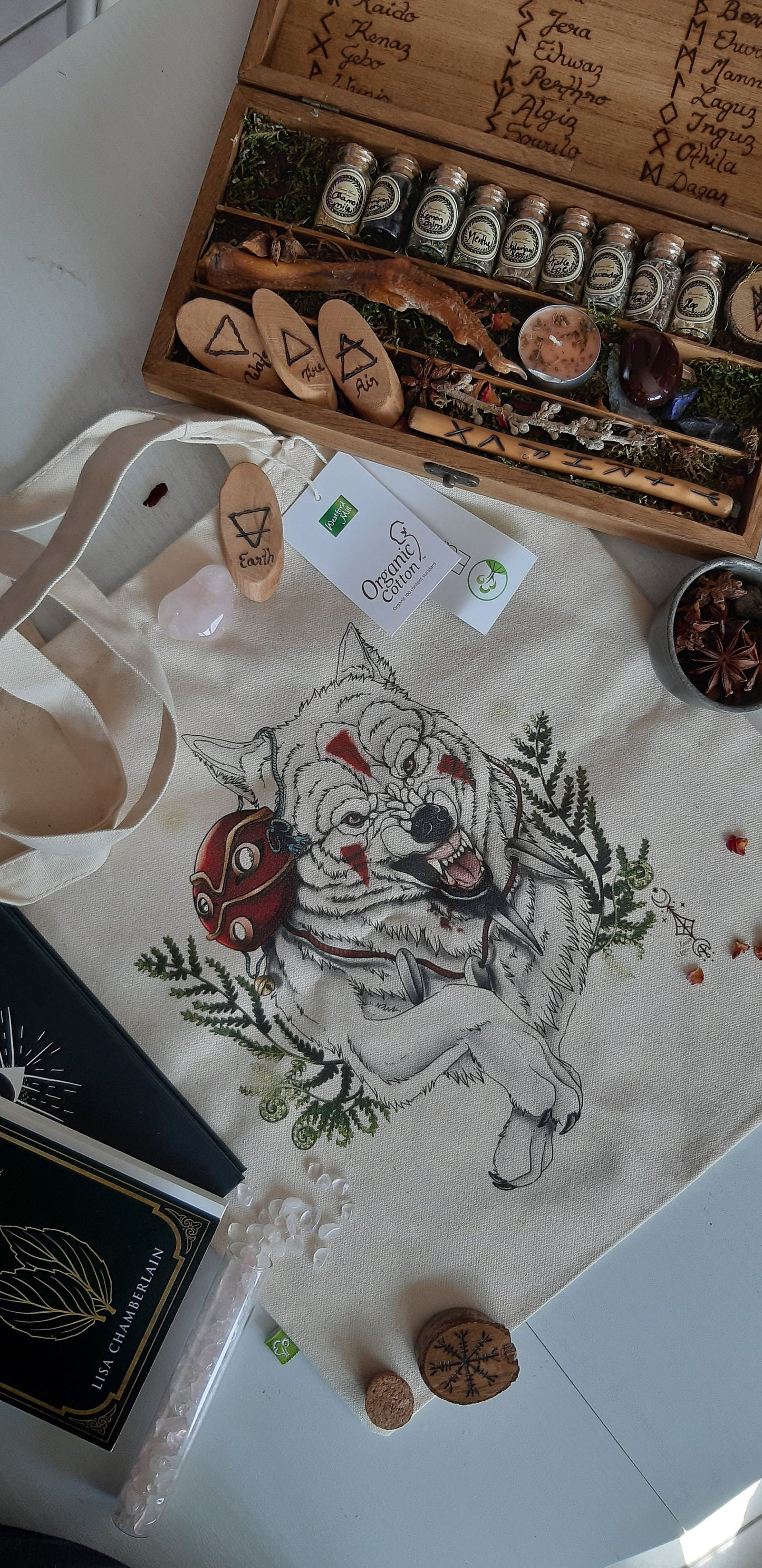 Moro mononoke hime tote bag coton bio