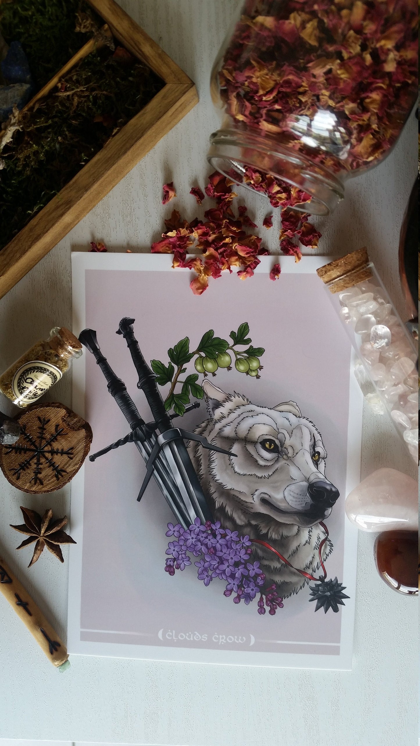Geralt's Wolf the Witcher giclée print
