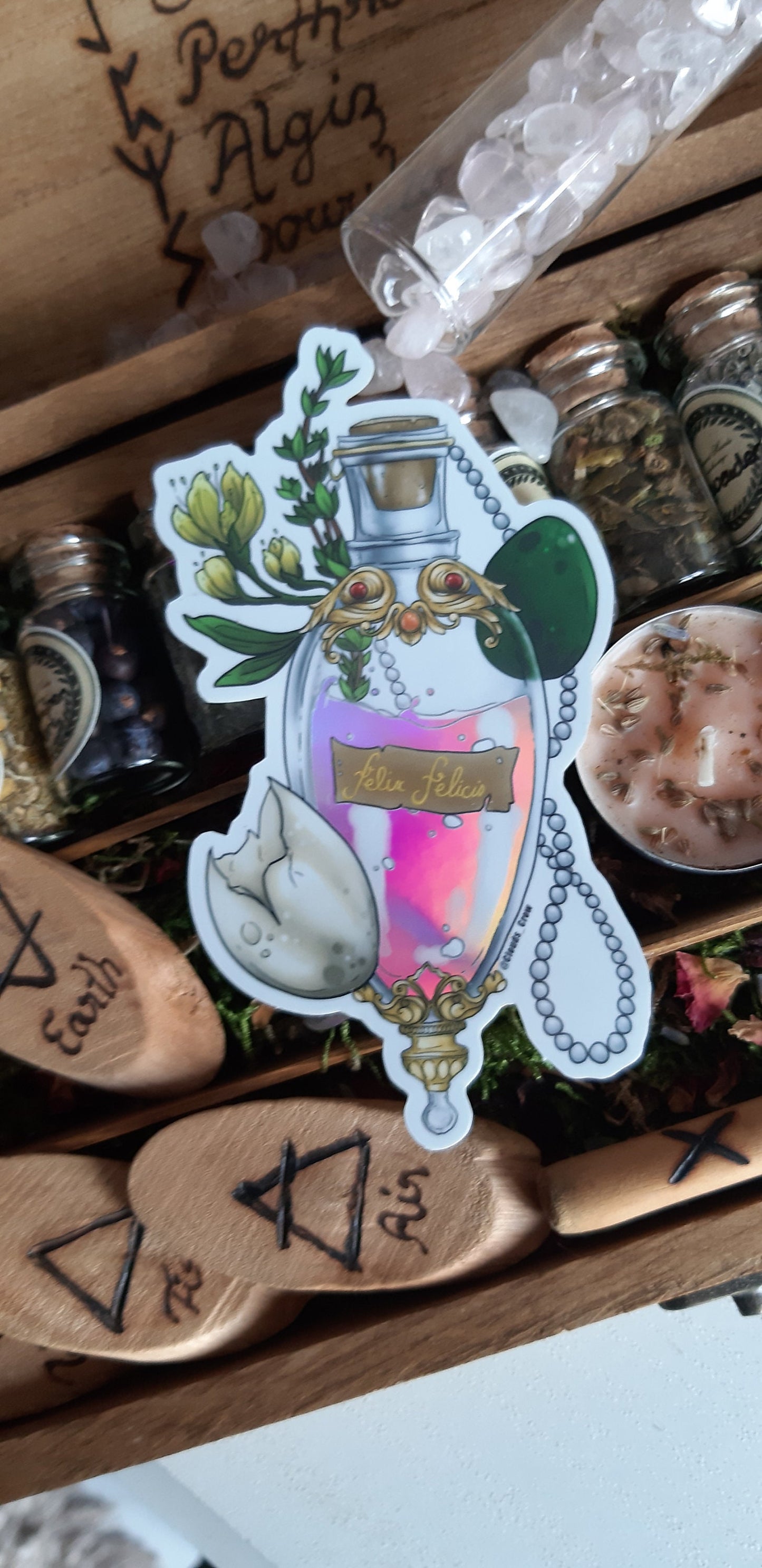Felix Felicis potion sticker holographic