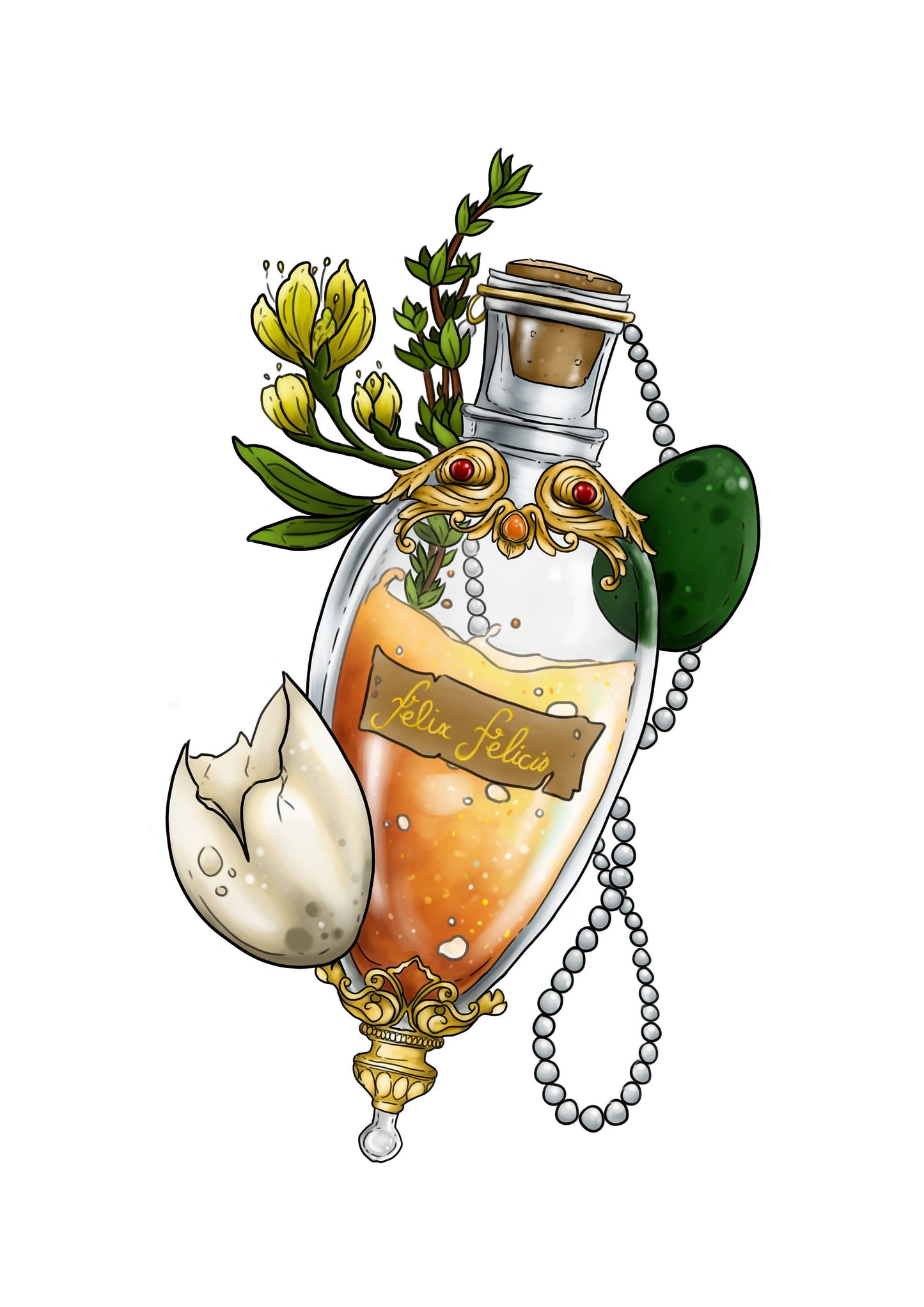 Felix Felicis potion sticker holographic
