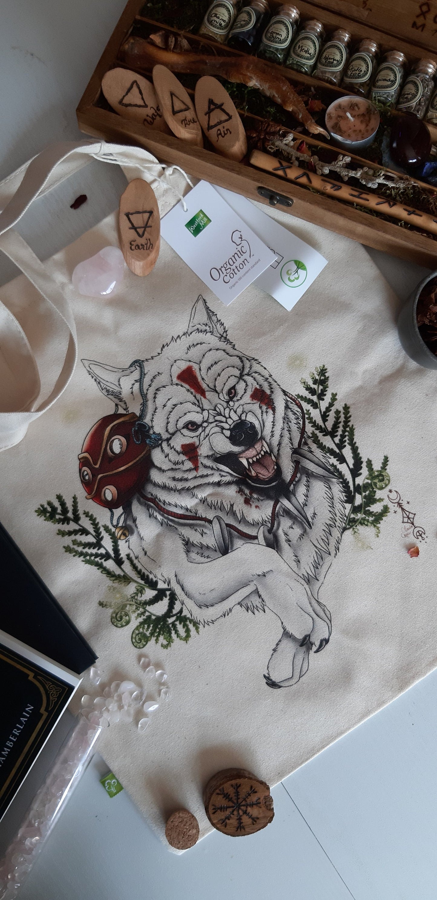 Moro mononoke hime tote bag coton bio