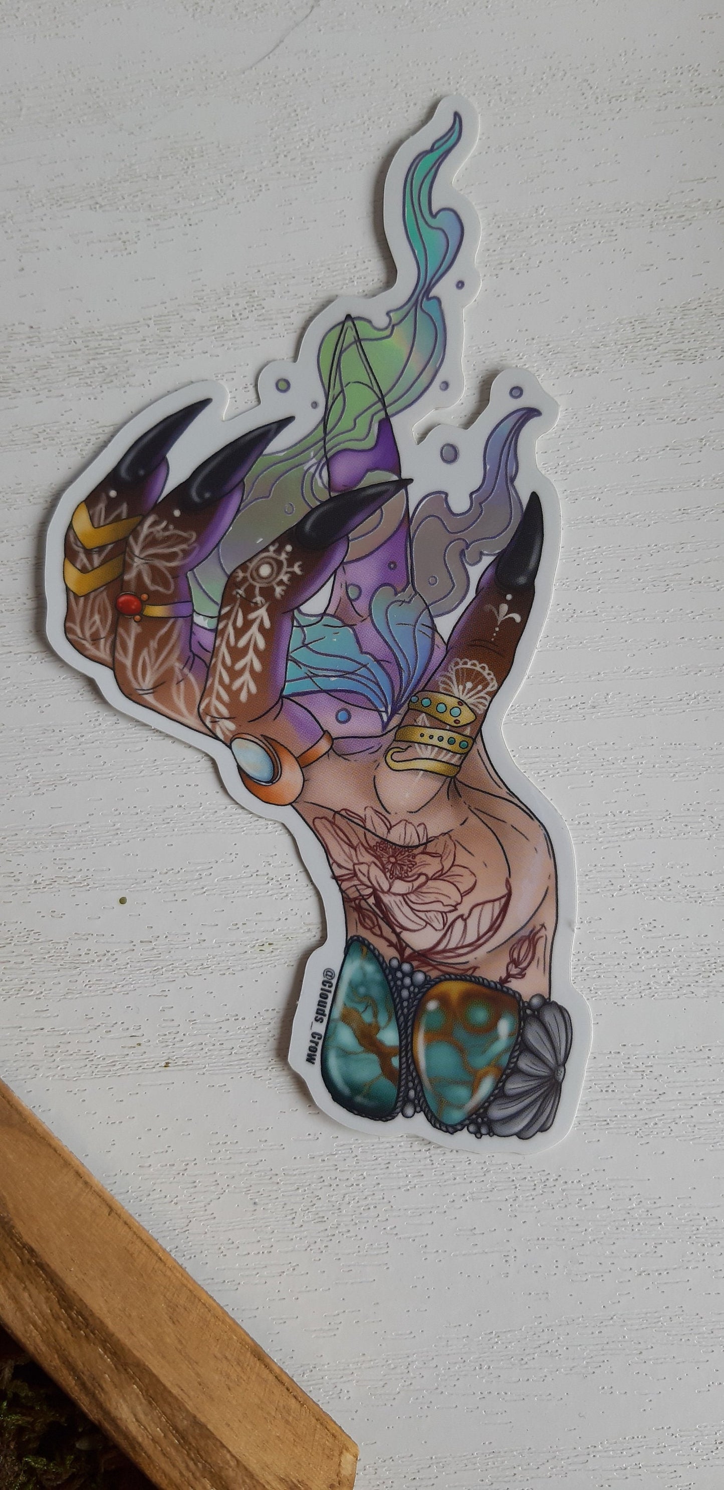Spell witch holographic sticker