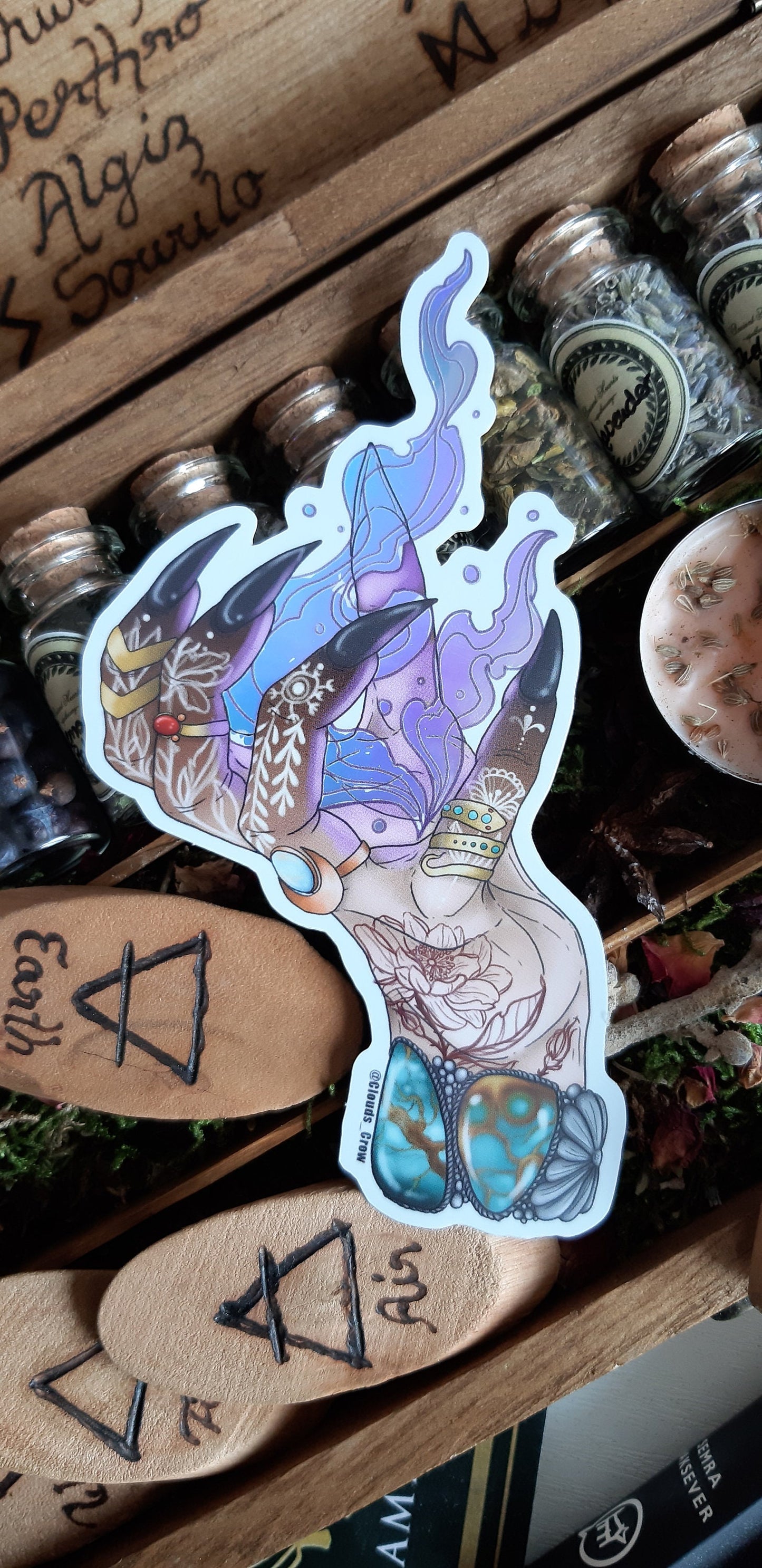 Spell witch holographic sticker