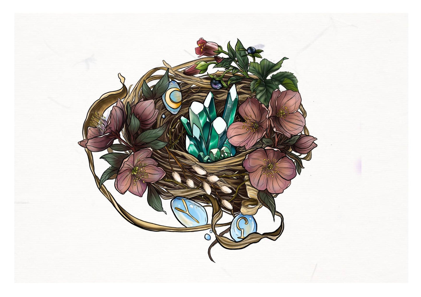 Witch nest crystal sticker holographic