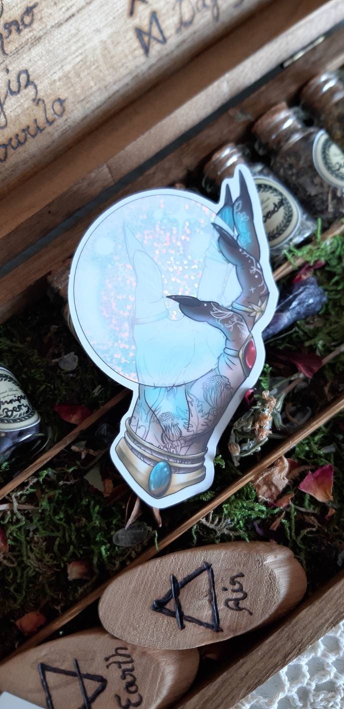 The Arcane Witches holographic/ glitter witch stickers