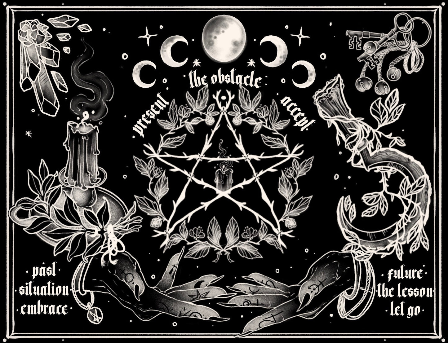 Witch tarot reading cloth