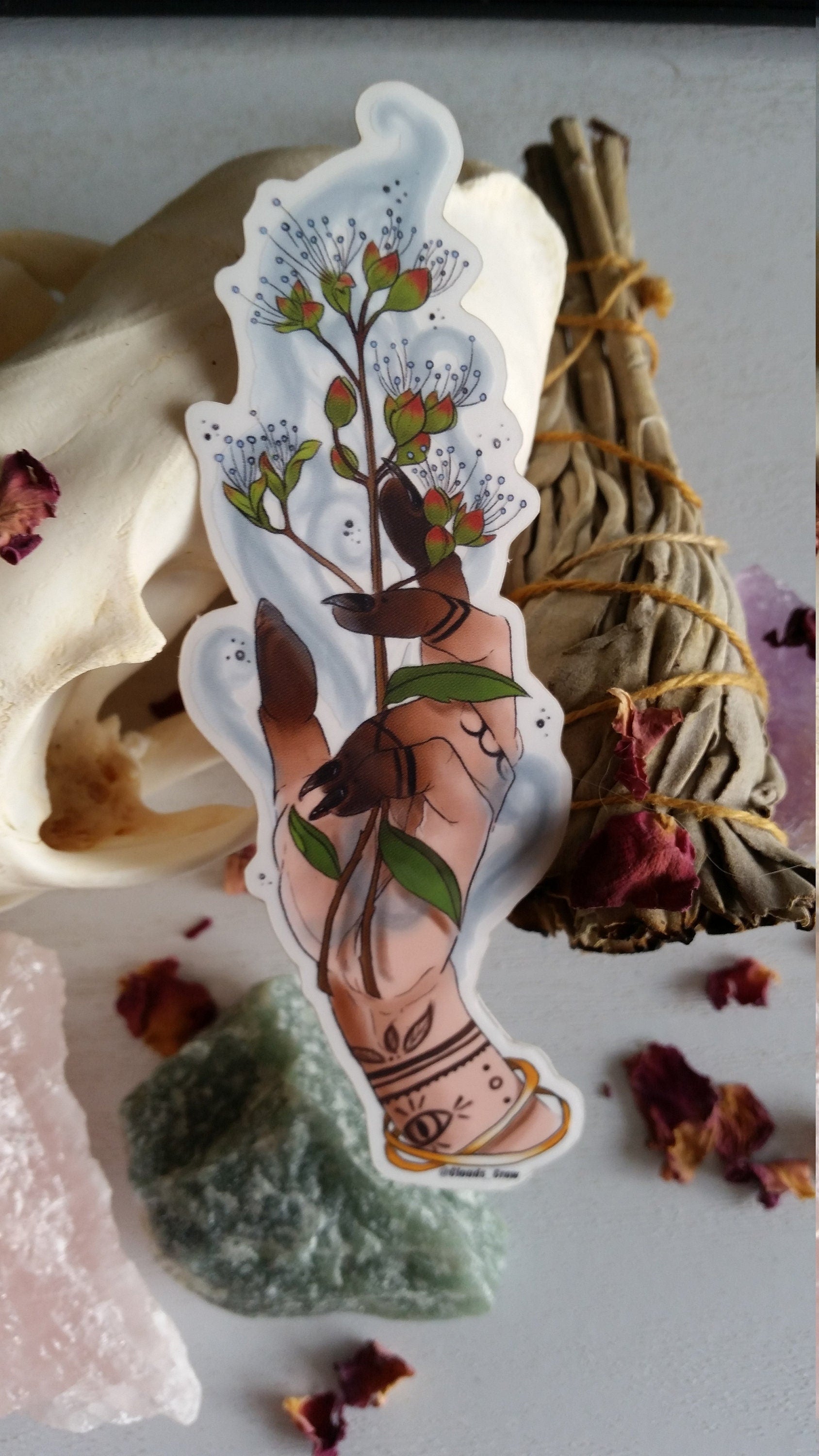 Henna witch sticker