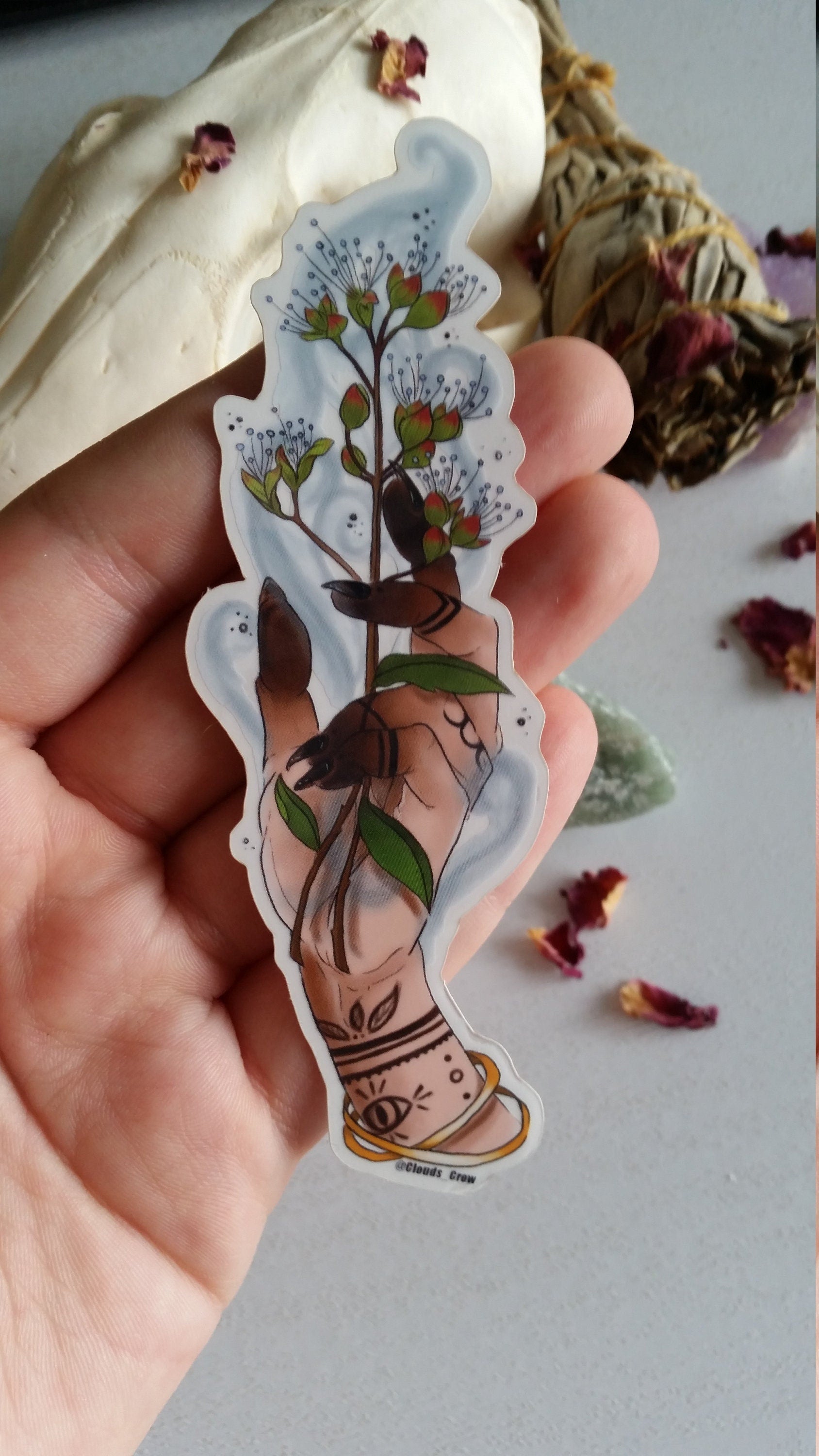 Henna witch sticker