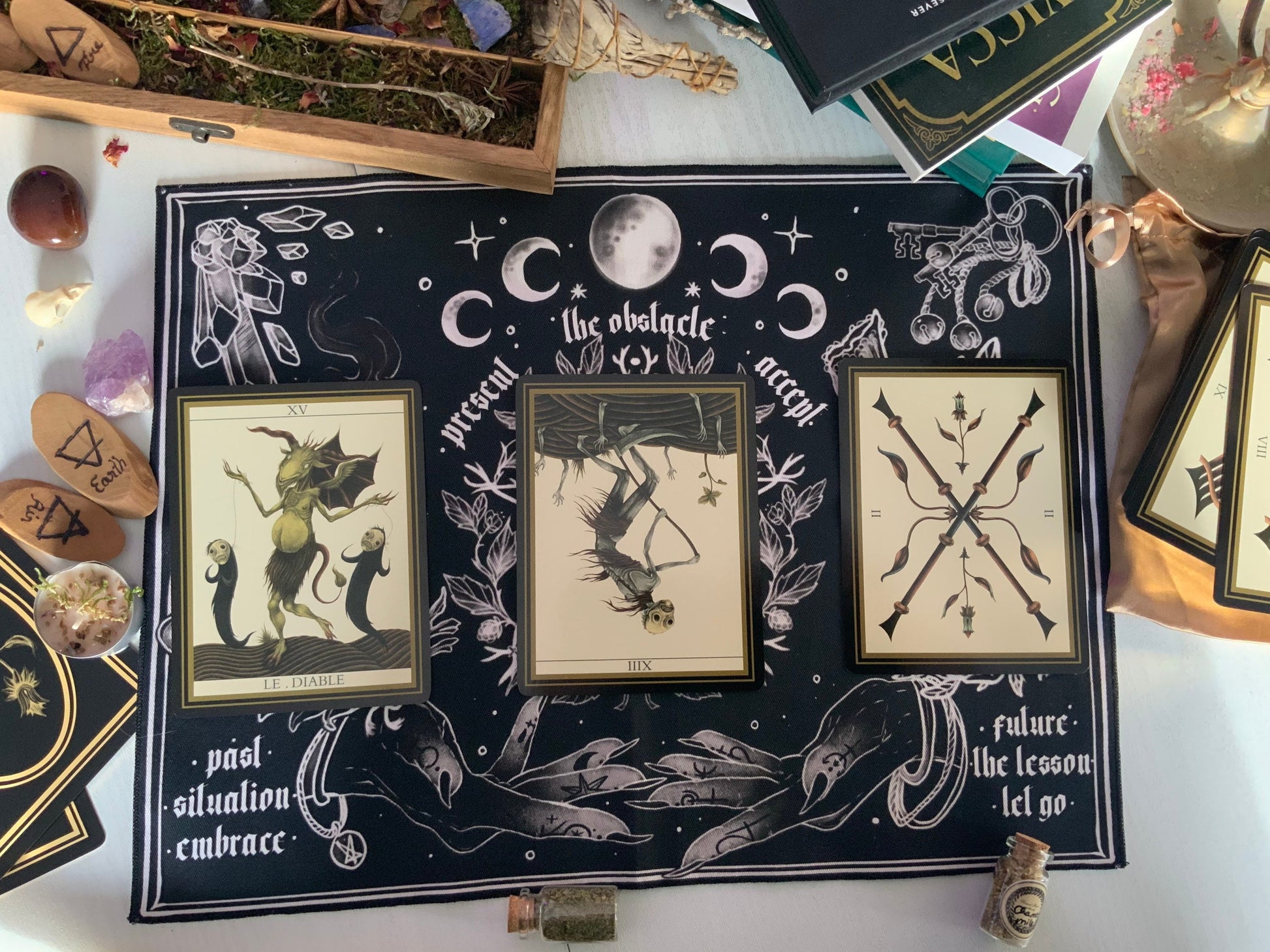 Witch tarot reading cloth