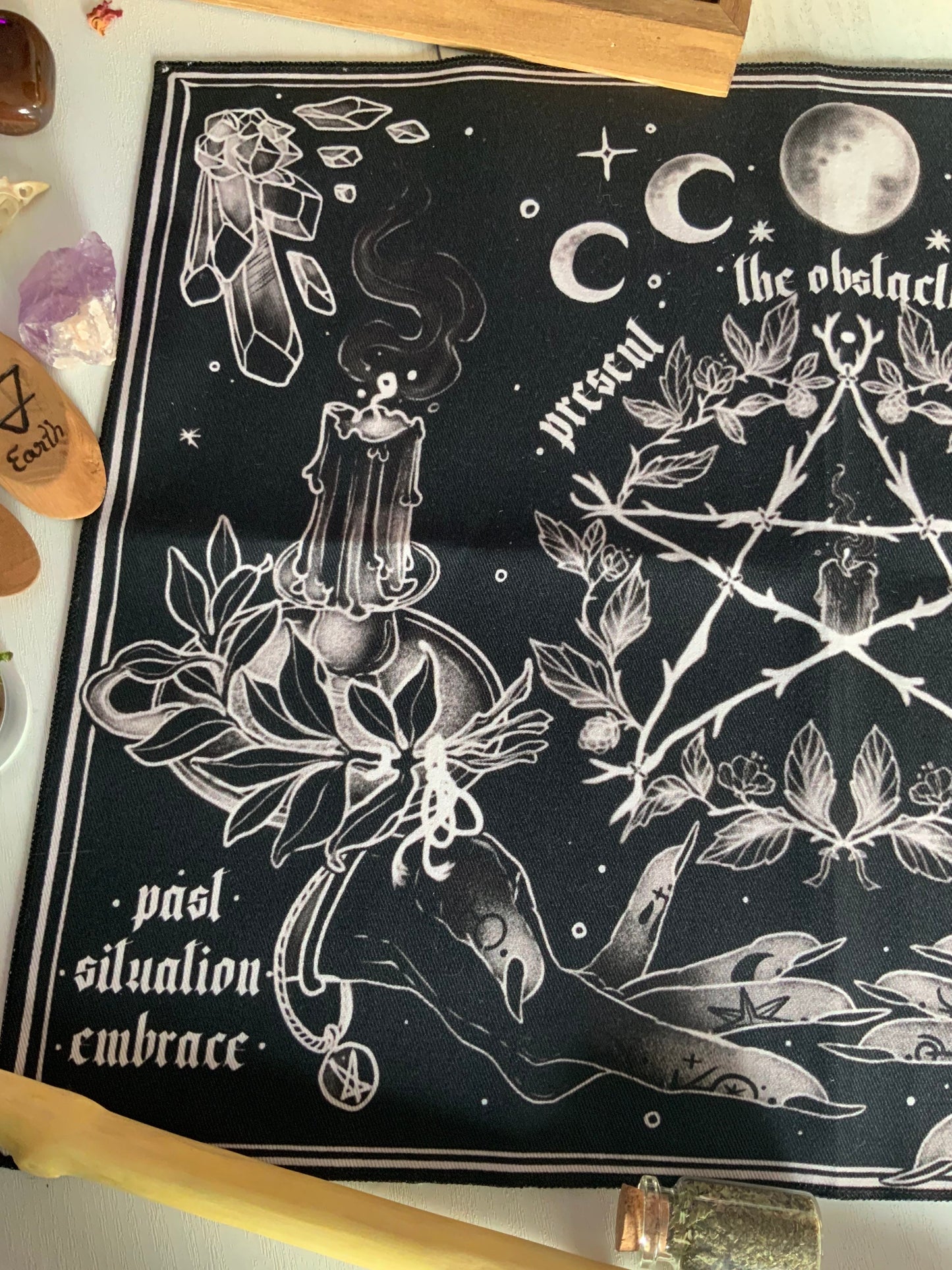 Witch tarot reading cloth