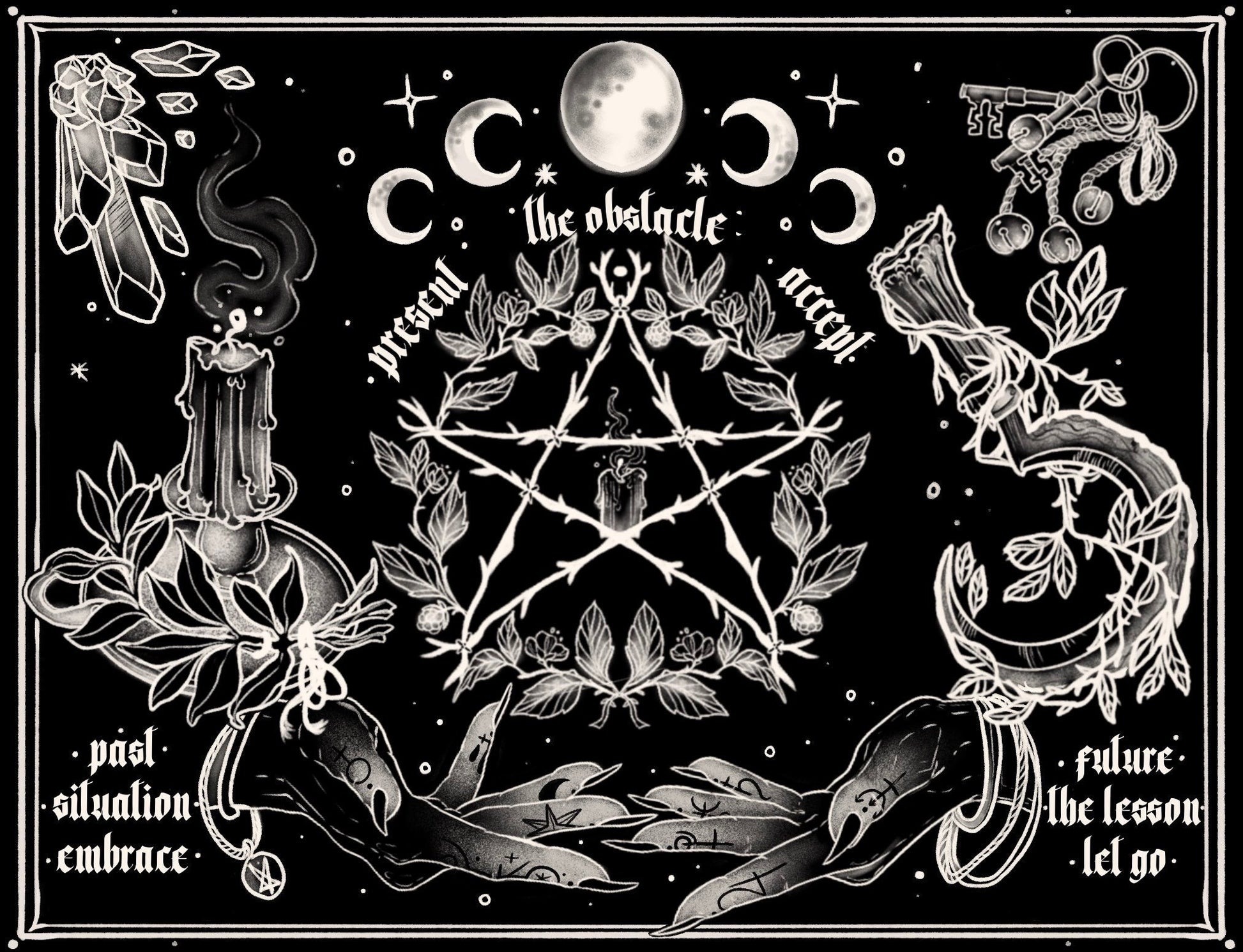 Witch tarot reading cloth
