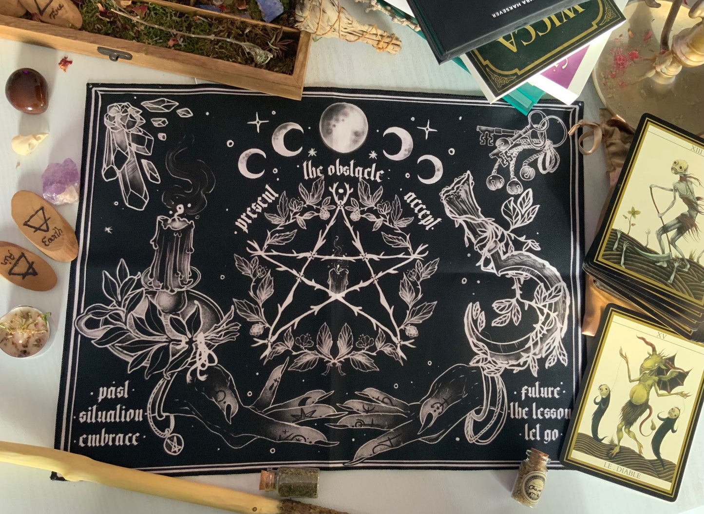 Witch tarot reading cloth