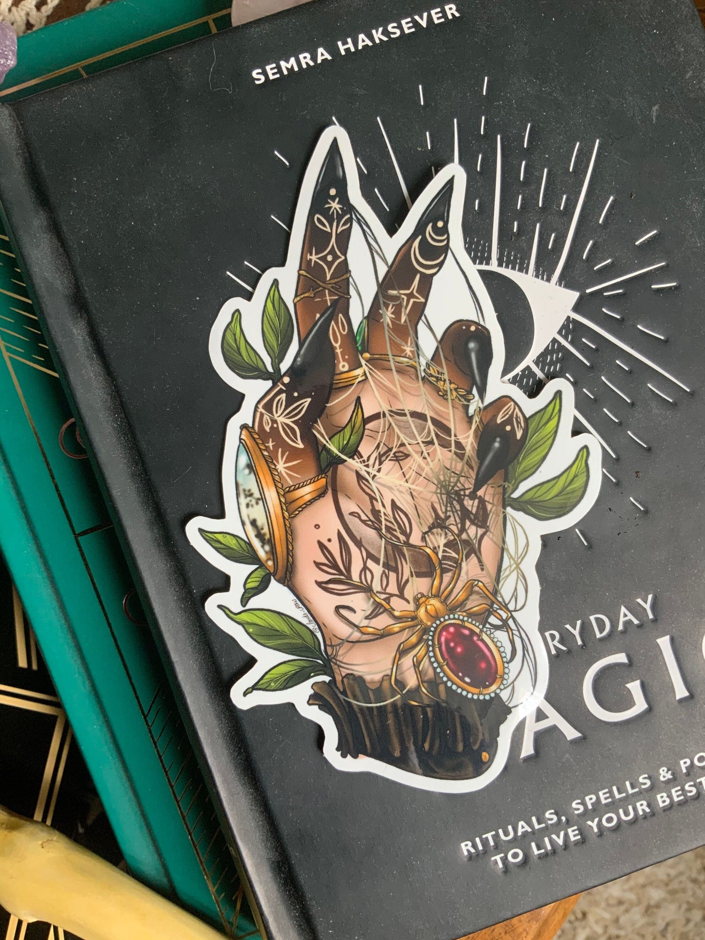 Spider witch sticker