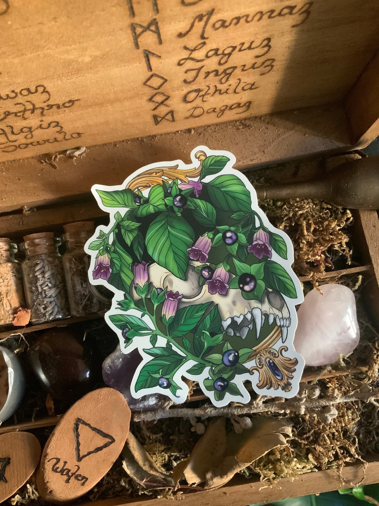 Nature witch's frame matte holo sticker