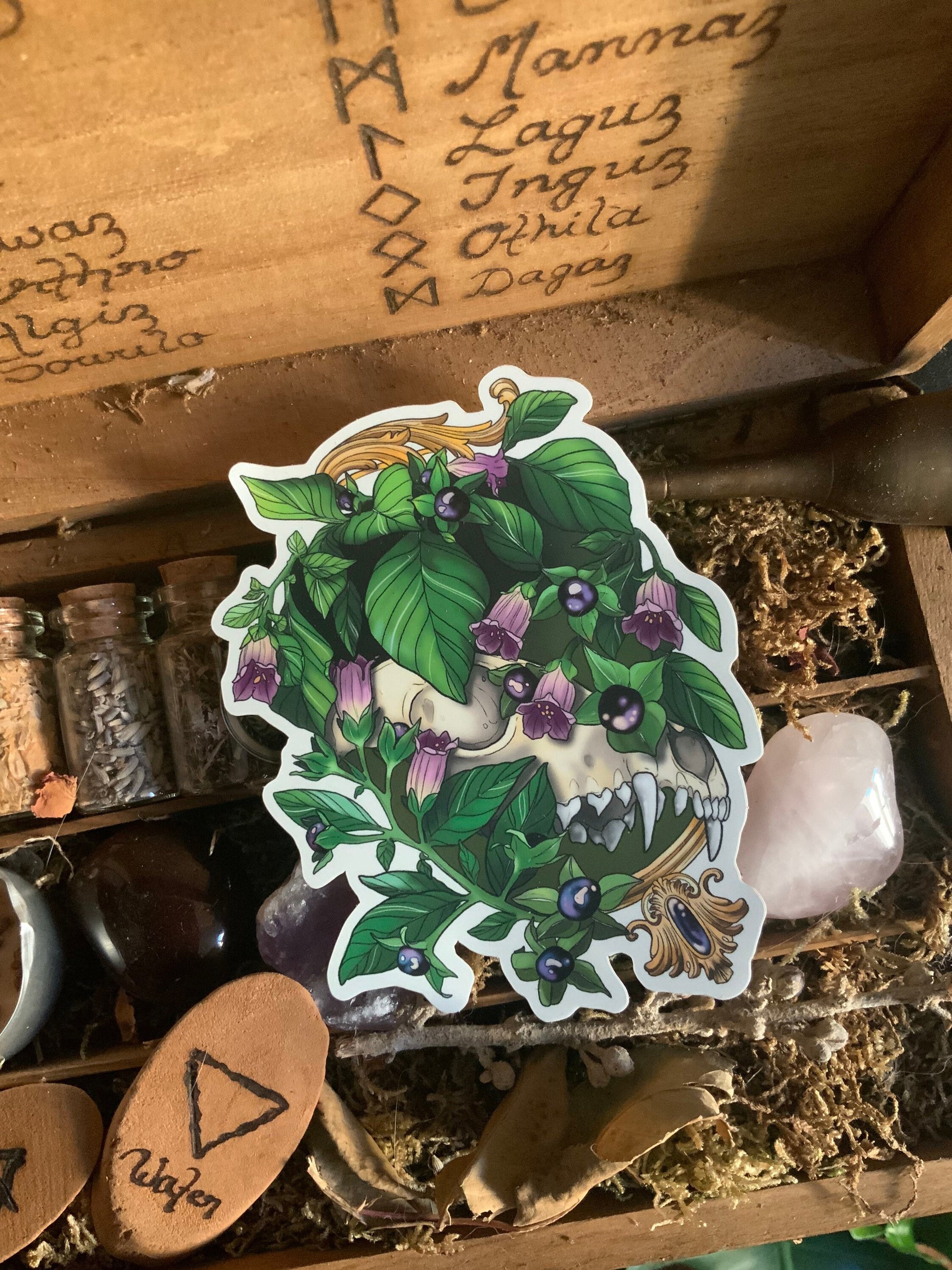 Nature witch's frame matte holo sticker