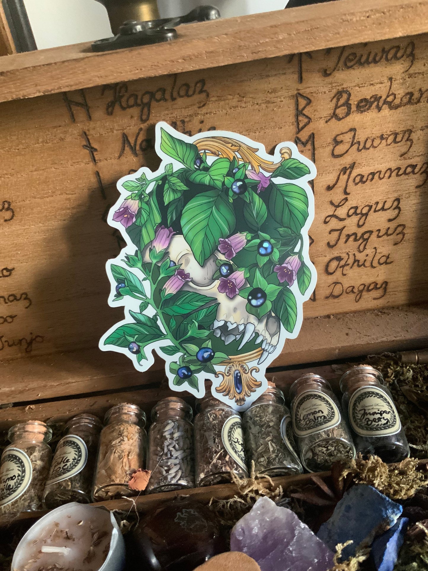 Nature witch's frame matte holo sticker