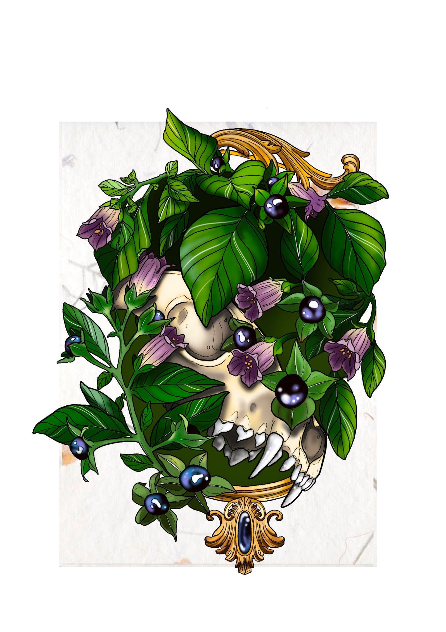 Nature witch's frame matte holo sticker